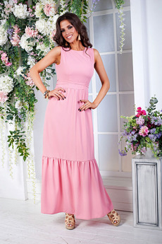Длинное розовое платье Angela Ricci со скидкой