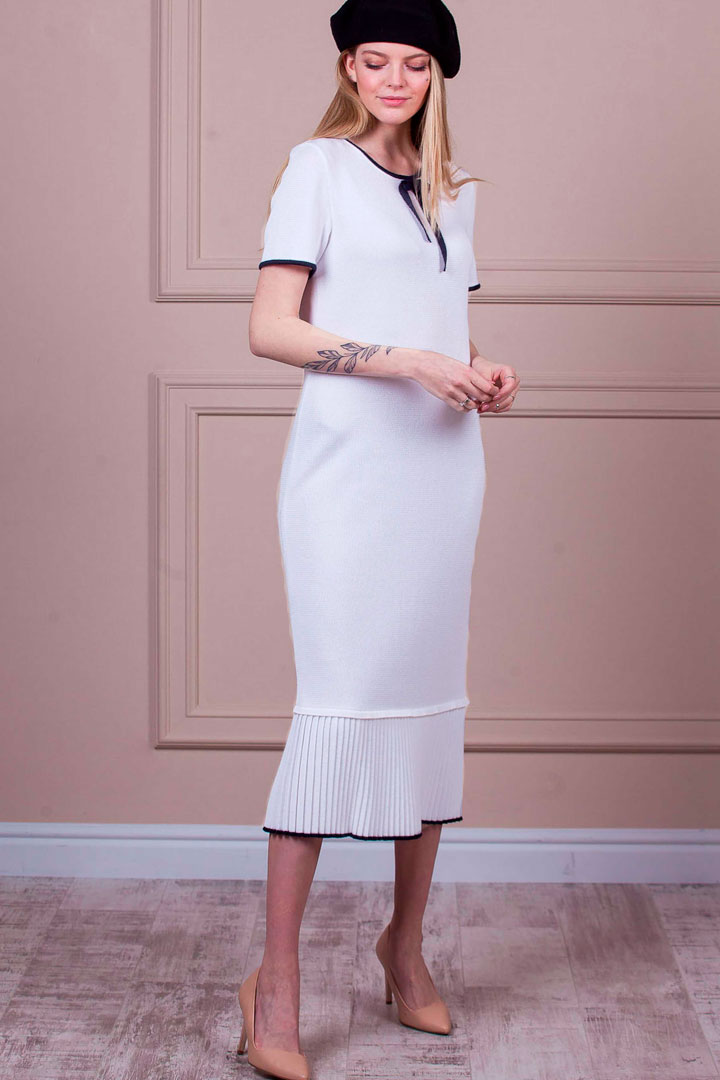 Фото товара 18862, платье-миди трикотажной вязки