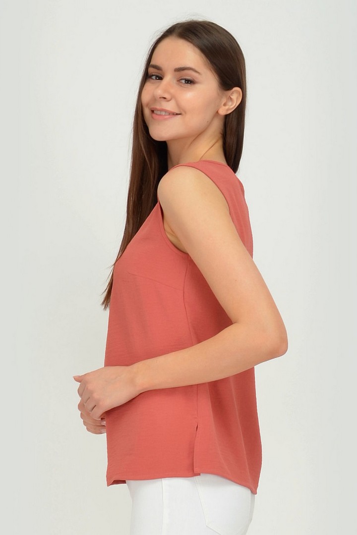 Фото товара 19801, легкий топ кирпичного цвета