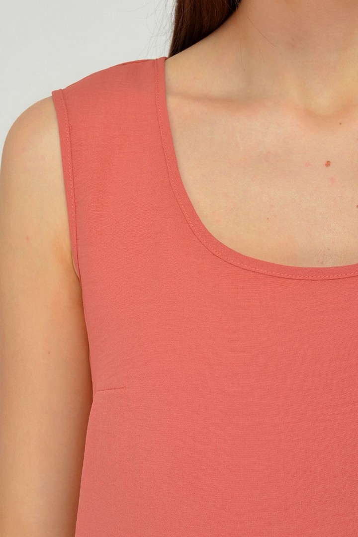 Фото товара 19803, легкий топ кирпичного цвета